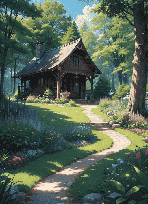 Căn nhà gỗ nhỏ ấm áp ở trong rừng